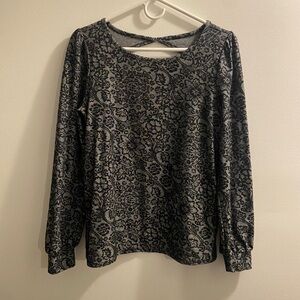 Loft patterned long sleeve sz S